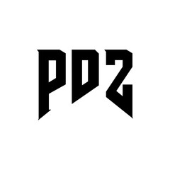 PDZ letter logo design for technology company. PDZ logo design black and white color combination. PDZ logo, PDZ vector, PDZ design, PDZ icon, PDZ alphabet. PDZ typography logo design.