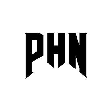 PHN letter logo design for technology company. PHN logo design black and white color combination. PHN logo, PHN vector, PHN design, PHN icon, PHN alphabet. PHN typography logo design.