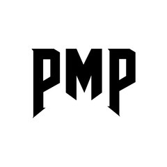 PMP letter logo design for technology company. PMP logo design black and white color combination. PMP logo, PMP vector, PMP design, PMP icon, PMP alphabet. PMP typography logo design.