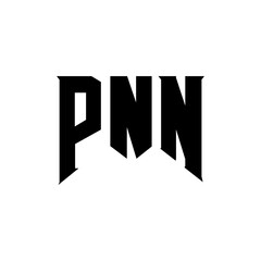 PNN letter logo design for technology company. PNN logo design black and white color combination. PNN logo, PNN vector, PNN design, PNN icon, PNN alphabet. PNN typography logo design.