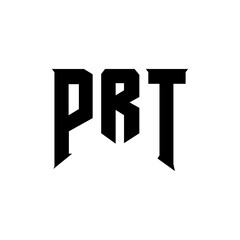 PRT letter logo design for technology company. PRT logo design black and white color combination. PRT logo, PRT vector, PRT design, PRT icon, PRT alphabet. PRT typography logo design.
