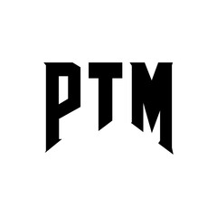 PTM letter logo design for technology company. PTM logo design black and white color combination. PTM logo, PTM vector, PTM design, PTM icon, PTM alphabet. PTM typography logo design.