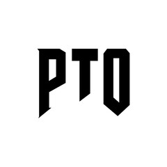 PTO letter logo design for technology company. PTO logo design black and white color combination. PTO logo, PTO vector, PTO design, PTO icon, PTO alphabet. PTO typography logo design.