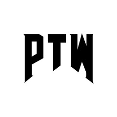 PTW letter logo design for technology company. PTW logo design black and white color combination. PTW logo, PTW vector, PTW design, PTW icon, PTW alphabet. PTW typography logo design.
