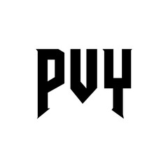 PVY letter logo design for technology company. PVY logo design black and white color combination. PVY logo, PVY vector, PVY design, PVY icon, PVY alphabet. PVY typography logo design.