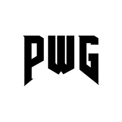 PWG letter logo design for technology company. PWG logo design black and white color combination. PWG logo, PWG vector, PWG design, PWG icon, PWG alphabet. PWG typography logo design.