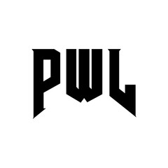 PWL letter logo design for technology company. PWL logo design black and white color combination. PWL logo, PWL vector, PWL design, PWL icon, PWL alphabet. PWL typography logo design.