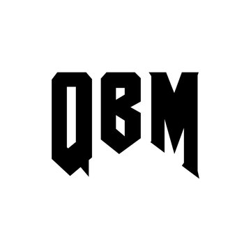QBM letter logo design for technology company. QBM logo design black and white color combination. QBM logo, QBM vector, QBM design, QBM icon, QBM alphabet. QBM typography logo design.