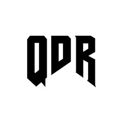 QDR letter logo design for technology company. QDR logo design black and white color combination. QDR logo, QDR vector, QDR design, QDR icon, QDR alphabet. QDR typography logo design.
