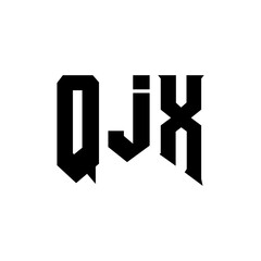 QJX letter logo design for technology company. QJX logo design black and white color combination. QJX logo, QJX vector, QJX design, QJX icon, QJX alphabet. QJX typography logo design.