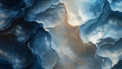 Arctic White to Crystal Blue with a Soft Grain Overlay Background