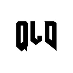 QLD letter logo design for technology company. QLD logo design black and white color combination. QLD logo, QLD vector, QLD design, QLD icon, QLD alphabet. QLD typography logo design.