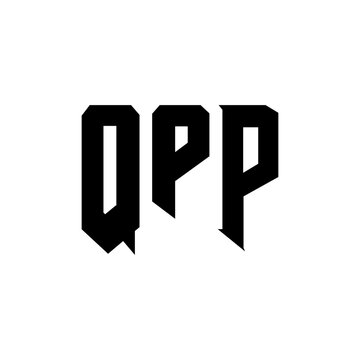 QPP letter logo design for technology company. QPP logo design black and white color combination. QPP logo, QPP vector, QPP design, QPP icon, QPP alphabet. QPP typography logo design.