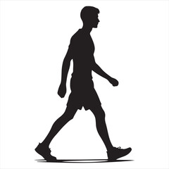 Silhouette person man walking 