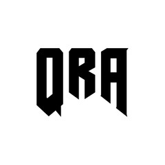 QRA letter logo design for technology company. QRA logo design black and white color combination. QRA logo, QRA vector, QRA design, QRA icon, QRA alphabet. QRA typography logo design.