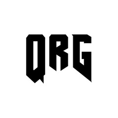 QRG letter logo design for technology company. QRG logo design black and white color combination. QRG logo, QRG vector, QRG design, QRG icon, QRG alphabet. QRG typography logo design.