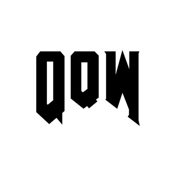 QQW letter logo design for technology company. QQW logo design black and white color combination. QQW logo, QQW vector, QQW design, QQW icon, QQW alphabet. QQW typography logo design.