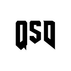 QSD letter logo design for technology company. QSD logo design black and white color combination. QSD logo, QSD vector, QSD design, QSD icon, QSD alphabet. QSD typography logo design.