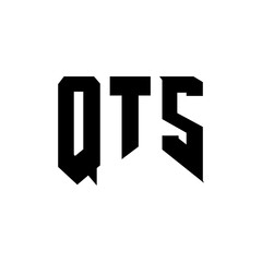 QTS letter logo design for technology company. QTS logo design black and white color combination. QTS logo, QTS vector, QTS design, QTS icon, QTS alphabet. QTS typography logo design.