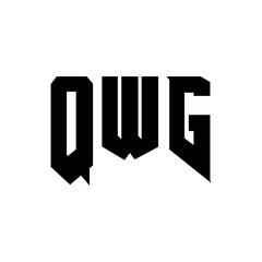QWG letter logo design for technology company. QWG logo design black and white color combination. QWG logo, QWG vector, QWG design, QWG icon, QWG alphabet. QWG typography logo design.