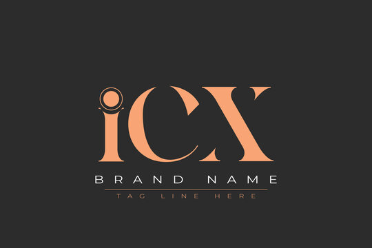 ICX abstract letter logo design. This logo is designed by three abstract letters.