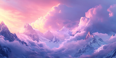 Soft Pastel Sky Over a Tranquil Lake at Dawn for a Dreamlike and Peaceful Morning