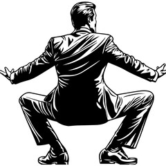 Fototapeta premium businessman in suite in various positions 