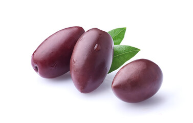 Kalamata olives with leaves