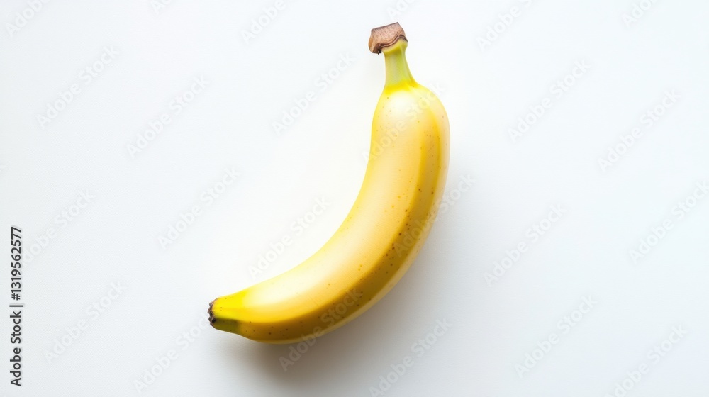Poster Delicate banana positioned on a minimalist background with soft natural light and balanced composition
