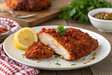 Grilled chicken breast with vegetables