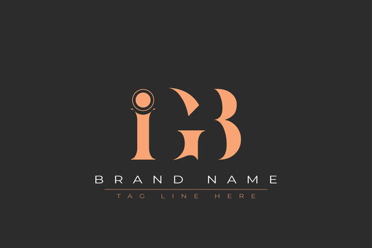 IGB abstract letter logo design. This logo is designed by three abstract letters.