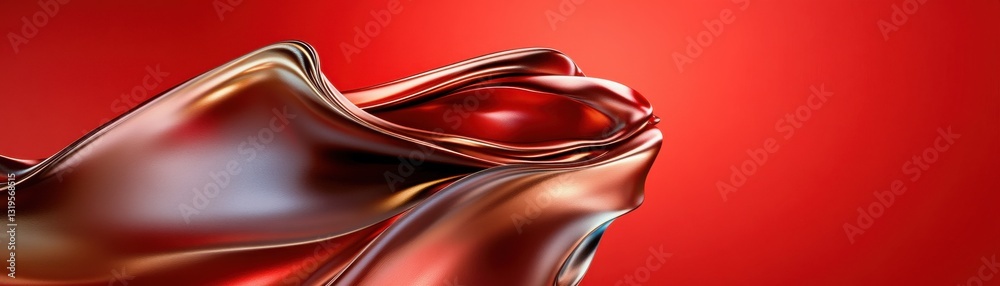 Aufkleber A red background with a red and gold object in the center