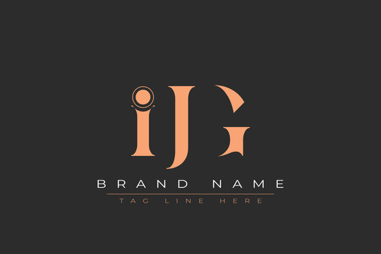 IJG abstract letter logo design. This logo is designed by three abstract letters.