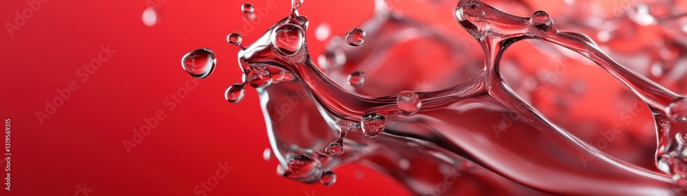 Poster a splash of red wine is splashing out of a glass