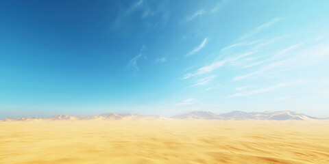 Fototapeta premium Soft Golden Sand Dunes Stretching Into the Horizon for a Majestic and Timeless Desert Scene