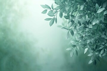 Green leafy branches with multiple leaves creating a beautiful display