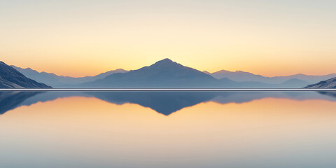 Obraz premium Serene Lotus Pond Reflecting the Soft Morning Sunlight for a Tranquil and Meditative Scene