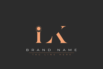 ILK abstract letter logo design. This logo is designed by three abstract letters.
