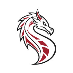 vector image of dragon head 