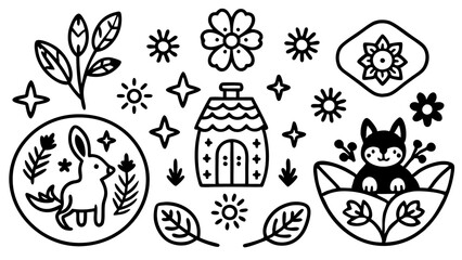 Cute woodland creatures