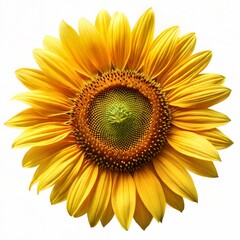 sunflower on white background