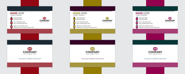 Double sided professional modern creative business card design template.