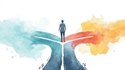 Creative Entrepreneur at a Crossroad Choosing Right Path Ahead