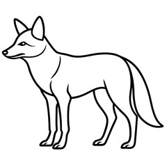 Single Line Coyote Elegant Vector Design
