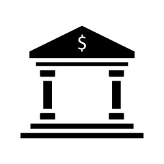 bank icon color editable on white background