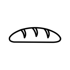 Bread icon color editable on white background