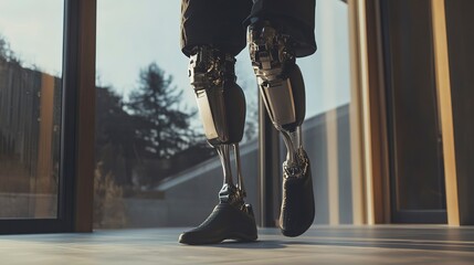 Prosthetic user showcases ability to perform daily tasks effortlessly at home during daylight
