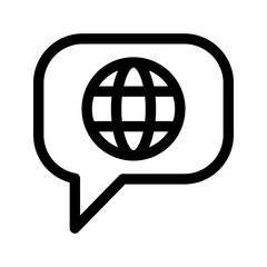 Language icon color editable on white background