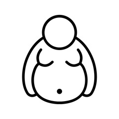 overweight icon color editable on white background