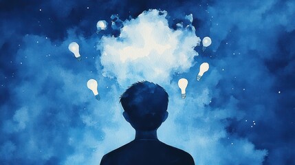 Startup Founder Presenting Revolutionary Ideas in Abstract Concept